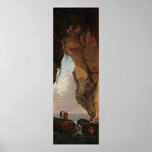 Poster La bouche d'une grotte (1784) Hubert Robert (Devant)