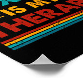 Poster La boxe est ma thérapie drôle Boxe (Coin)