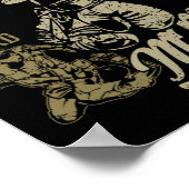 Poster La boxe MMA de gym d'Ash design rétro pour le nom (Coin)