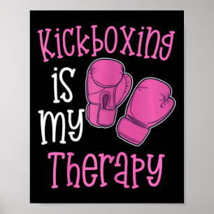 Poster La boxe thaïlandaise féminine est ma thérapie Femm