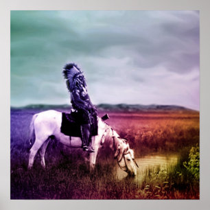 Poster La Buse rouge dans une oasis dans les Badlands