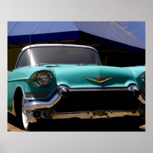 Poster La Cadillac décapotable verte d'Elvis Presley à