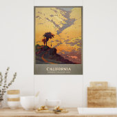 Poster La Californie Amérique de vacances (Cuisine)