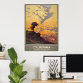 Poster La Californie Amérique de vacances (Bureau à domicile)