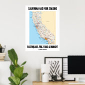 Poster La Californie Compte Quatre Saisons D'Inondations  (Bureau à domicile)