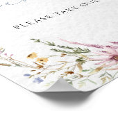 Poster La calligraphie moderne fleur sauvage favorise (Coin)