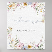 Poster La calligraphie moderne fleur sauvage favorise (Devant)