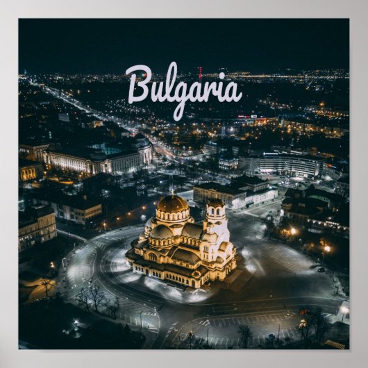 Poster La capitale bulgare Sofia Alexandre Nevsky Cathédr (Devant)