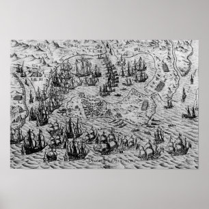 Poster La capture de Cadix, le 21 juin 1596
