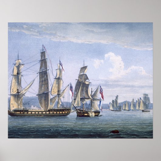 Poster La capture du Sparvière le 3 mai 1810, engr (Devant)