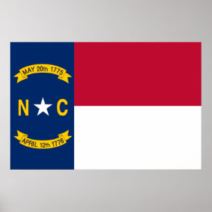 Poster La Caroline du Nord, Etats-Unis