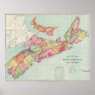 Poster La carte de Mackinlay de la province de la
