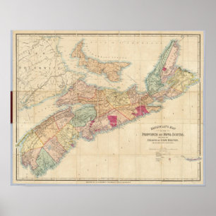 Poster La carte de Mackinlay de la province de la