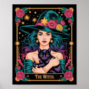 Poster La carte de sorcière Halloween ambiance gothique s