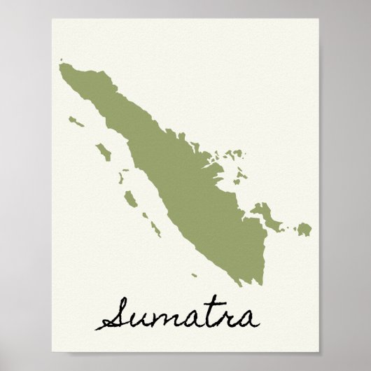 Poster La carte de Sumatra (Devant)
