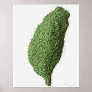 Poster La carte de Taïwan a fait de l'herbe