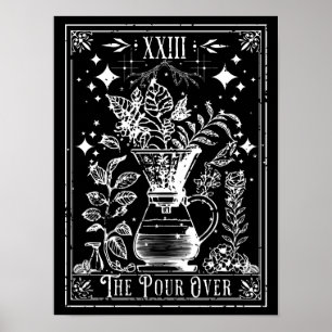 Poster La carte de tarot de la café en versement