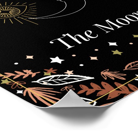 Poster La carte de tarot de la Lune, céleste (Coin)
