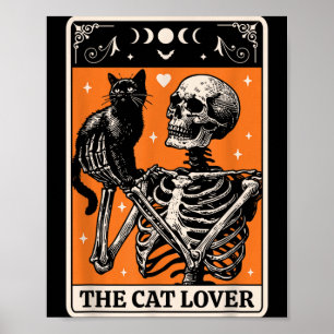 Poster La Carte de Tarot de l'Amoureux des Chats - Chat N