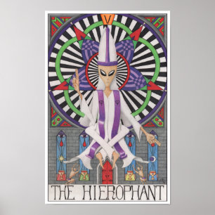 Poster La carte de tarot du Hiérophante