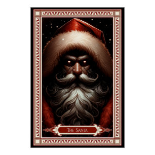 Poster La carte de tarot du Père Noël