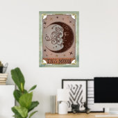 Poster La carte de tarot vintage Moon Celestial Art (Bureau à domicile)