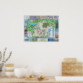 Poster La carte des Carrés de bonne place (Cuisine)