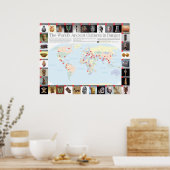 Poster La carte des cultures anciennes en danger dans le  (Cuisine)
