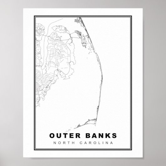 Poster La carte des Outer Banks (Devant)