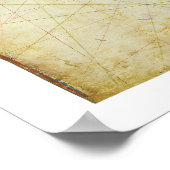 Poster La carte du monde du Planisphère Cantino (1502) (Coin)