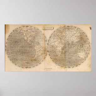 Poster La carte du monde par Arrowsmith