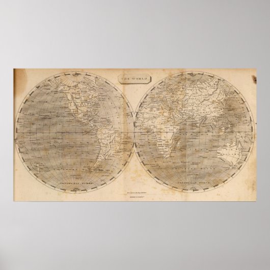 Poster La carte du monde par Arrowsmith (Devant)