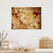 Poster La carte du monde selon John 3:16 (Cuisine)