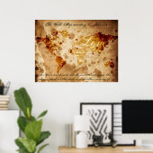 Poster La carte du monde selon John 3:16 (Bureau à domicile)