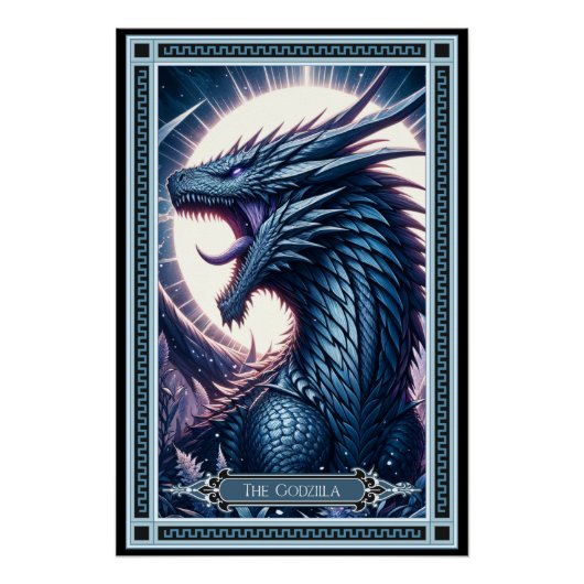 Poster La carte Godzilla Tarot (Devant)