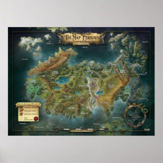 Poster La carte périlleuse de Khorvaire - Carte du monde