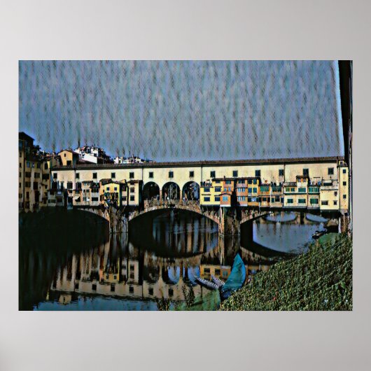 Poster La carte Ponte Vecchio (Devant)
