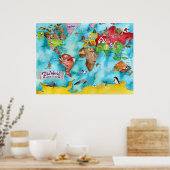 Poster La carte pour enfants de Marley Ungaro "This WORLD (Cuisine)