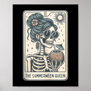 Poster La carte Summerween Queen Tarot, Halloween en cuis