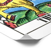 Poster La carte Tarot Chariot (Coin)