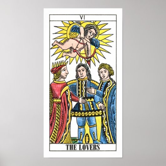 Poster La carte Tarot Lovers (Devant)