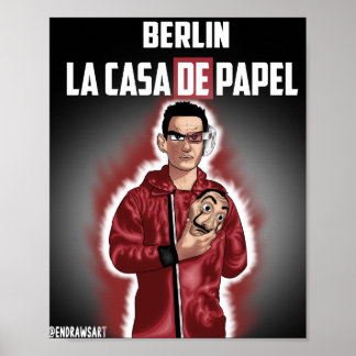 POSTER LA CASA DE PAPEL - MONEY HEIST - BERLIN COVERART