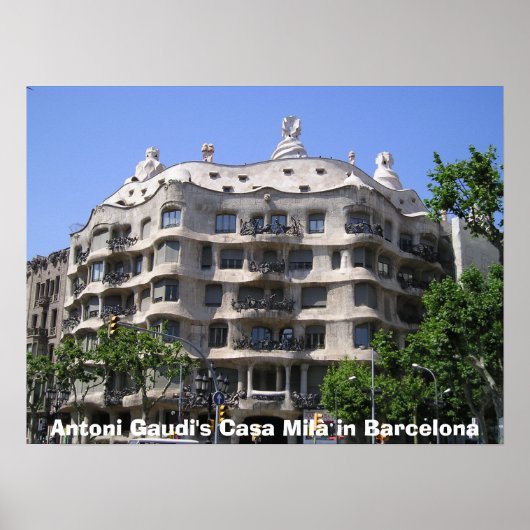 Poster La Casa Mila d'Antoni Gaudi (Devant)