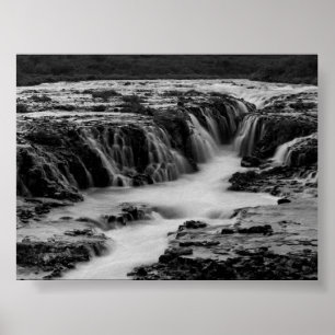 Poster La cascade Bruararfoss en Islande