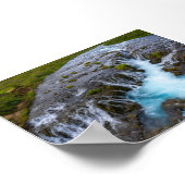 Poster La cascade de Bruararfoss en Islande (Coin)