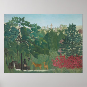 Poster La Cascade de Henri Rousseau, Vintage Fine Art