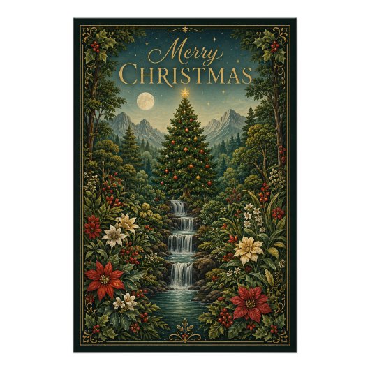 Poster La Cascade de la Magie de Noël (Devant)