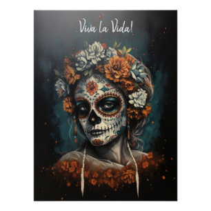 Poster La Catrina Esprit Éternel Dia de los Muertos