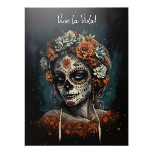 Poster La Catrina Esprit Éternel Dia de los Muertos (Devant)