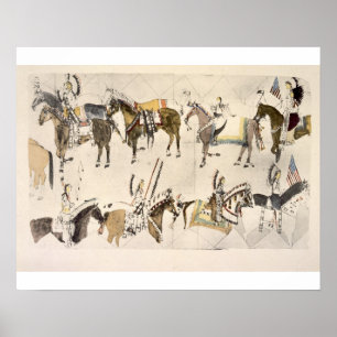 Poster La célébration de la renonciation (encre sur papie